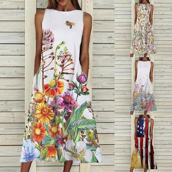 casual dresses women summer print beach holiday dress round neck big swing pocket maxi bohemian for clothing streetwear, Black;gray
casual dresses women summer print beach holiday dress round neck big swing pocket maxi bohemian for clothing streetwear, Black;gray