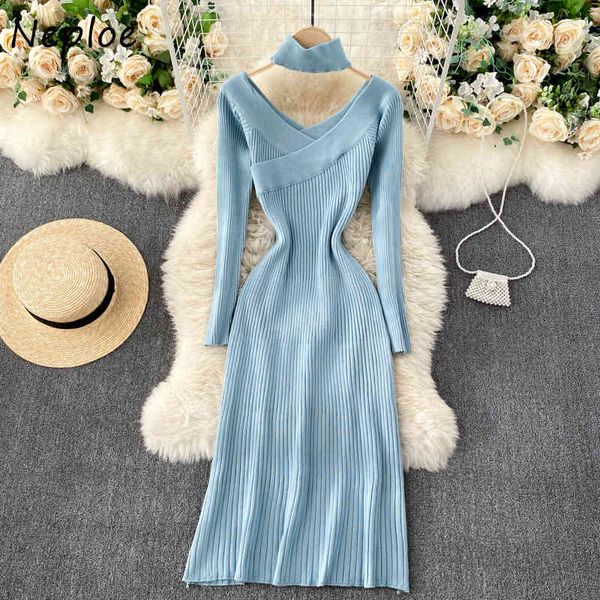 neploe v-neck slim fit mid-length knitted dress new solid color soft vestidos autumn winter elegant a-line women dresses 210423, Black;gray
neploe v-neck slim fit mid-length knitted dress new solid color soft vestidos autumn winter elegant a-line women dresses 210423, Black;gray