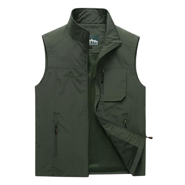 men's vests brand men's waistcoat jackets vest 2021 summer solid color stand collar climbing hiking work sleeveless with pocket out, Black;white
men's vests brand men's waistcoat jackets vest 2021 summer solid color stand collar climbing hiking work sleeveless with pocket out, Black;white