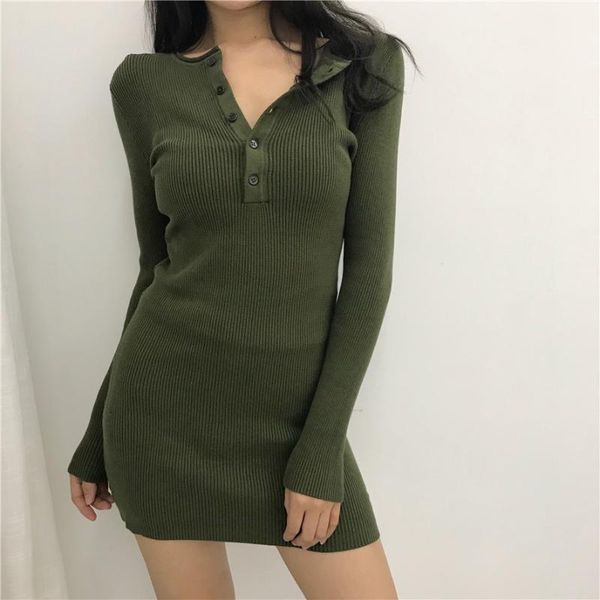 casual dresses bandage dress women spring autumn korean style vintage knitting long sleeve fashion elastic knitted sweater robe femme, Black;gray
casual dresses bandage dress women spring autumn korean style vintage knitting long sleeve fashion elastic knitted sweater robe femme, Black;gray