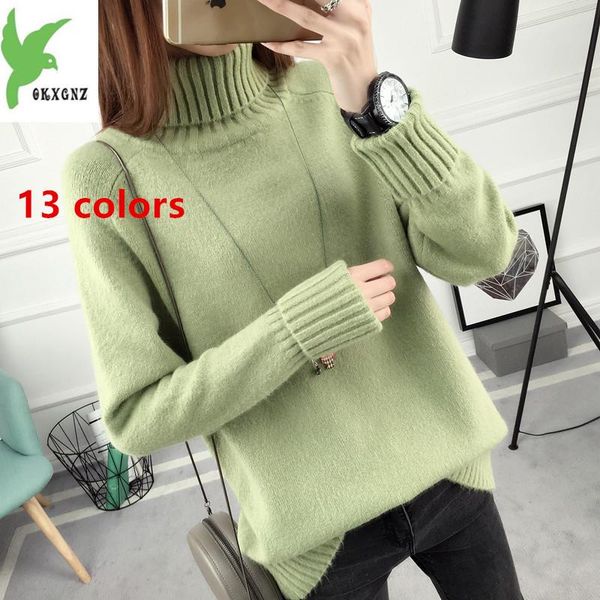 women's sweaters autumn and winter loose female high collar pullover wild bottoming knit thickening ladies warm okxgnz, White;black
women's sweaters autumn and winter loose female high collar pullover wild bottoming knit thickening ladies warm okxgnz, White;black