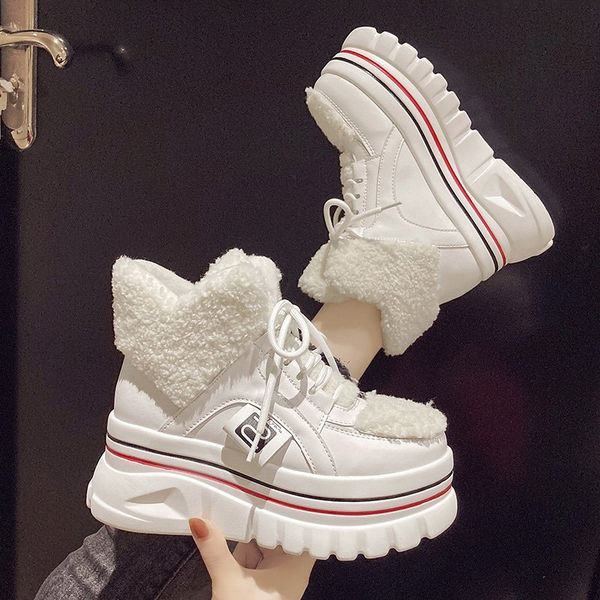 women platform sneakers winter velvet keep warm ankle boots 7cm high chunky casual shoes thick bottom flats ladies creeper
women platform sneakers winter velvet keep warm ankle boots 7cm high chunky casual shoes thick bottom flats ladies creeper