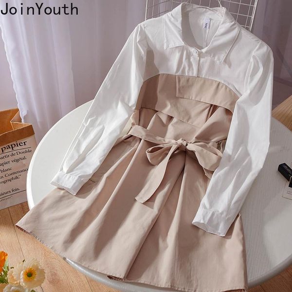 casual dresses joinyouth sweet temperament dress women 2021 autumn fake two-piece patchwork vestidos korean slim waist long sleeve, Black;gray
casual dresses joinyouth sweet temperament dress women 2021 autumn fake two-piece patchwork vestidos korean slim waist long sleeve, Black;gray