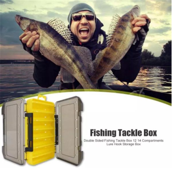 fishing accessories double sided tackle box 12 14 compartments lure hook storage plastic case 2021
fishing accessories double sided tackle box 12 14 compartments lure hook storage plastic case 2021