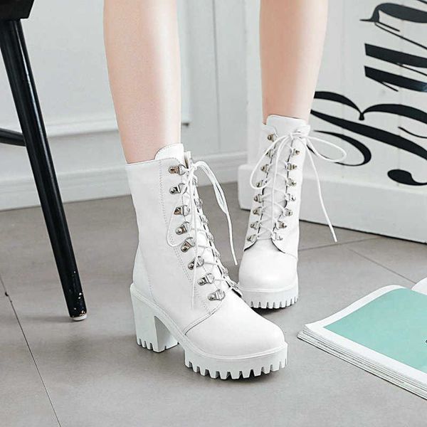 zawsthia round toe platform chunky high heels white grey punk goth mid-calf women riding martin boots lace-up woman winter shoes 210611, Black
zawsthia round toe platform chunky high heels white grey punk goth mid-calf women riding martin boots lace-up woman winter shoes 210611, Black