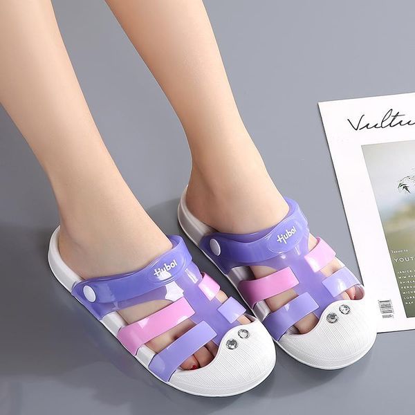 women jelly shoes rainbow summer sandals female flat ladies slip on woman candy color outdoor women's beach, Black
women jelly shoes rainbow summer sandals female flat ladies slip on woman candy color outdoor women's beach, Black