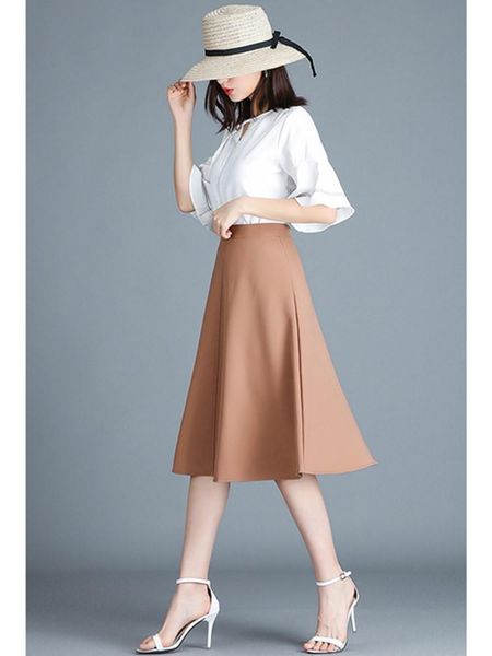 skirts 2021 autumn high waist office midi for women work wear pleated a-line knee female casual elegant basic mid skirt, Black
skirts 2021 autumn high waist office midi for women work wear pleated a-line knee female casual elegant basic mid skirt, Black