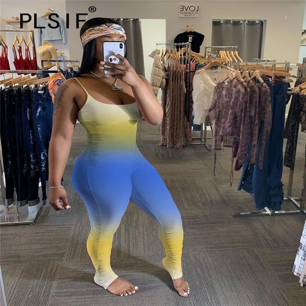 women's jumpsuits & rompers 2021 special design strap tight tie dye jumpsuit backless playsuit cool camouflage high street lady fashion, Black;white
women's jumpsuits & rompers 2021 special design strap tight tie dye jumpsuit backless playsuit cool camouflage high street lady fashion, Black;white