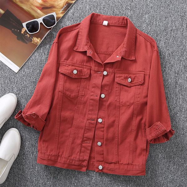 jacket vintage oversized loose turn-down collar jeans jacket for women candy color casual female long sleeve short denim coat outerwear, Black;brown
jacket vintage oversized loose turn-down collar jeans jacket for women candy color casual female long sleeve short denim coat outerwear, Black;brown