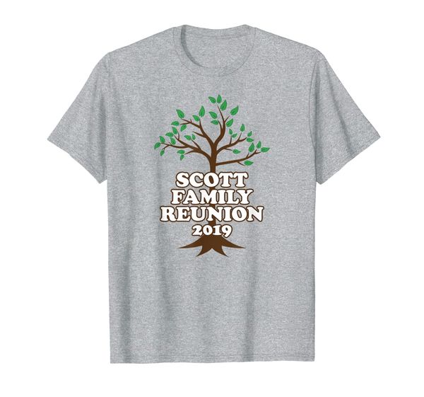 family tree 2019 scott family reunion t-shirt, White;black