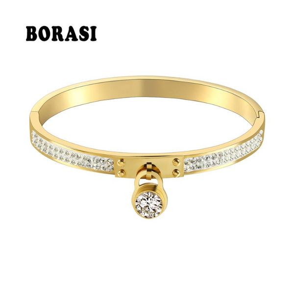 bangle luxury fashion jewelry charm lock crystal in the middle bracelets for women gold color engagement & bangles, Black
bangle luxury fashion jewelry charm lock crystal in the middle bracelets for women gold color engagement & bangles, Black