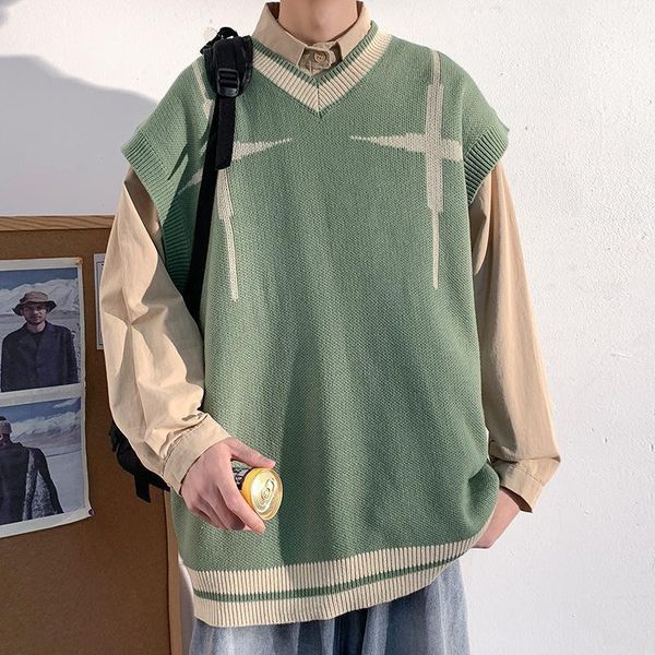 men's vests legible 2021 sleeveless sweater casual loose knitted vest man spring autumn men, Black;white
men's vests legible 2021 sleeveless sweater casual loose knitted vest man spring autumn men, Black;white