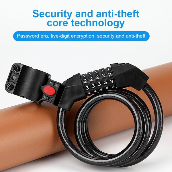 bike locks lock 5 digit code combination bicycle safety steel cable waterproof anti-theft tool
bike locks lock 5 digit code combination bicycle safety steel cable waterproof anti-theft tool