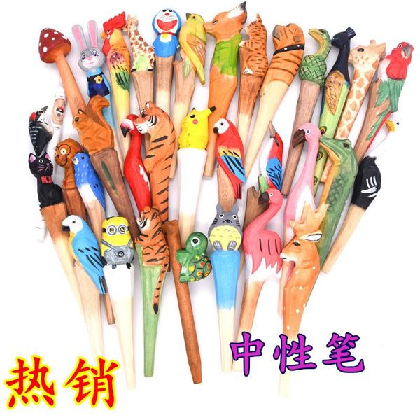 gel pens 10pcs/lot creative woodcarving animals pen, handmade carvings, cute cartoon wooden pens, student office stationery,
gel pens 10pcs/lot creative woodcarving animals pen, handmade carvings, cute cartoon wooden pens, student office stationery,