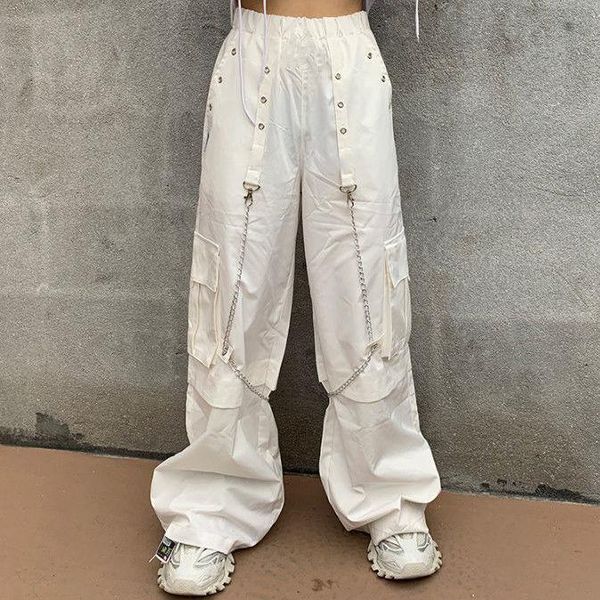 korean fashion preppy style men and women couple wide-leg pants japanese harajuku street girl gothic punk bandage cargo women's & capri, Black;white
korean fashion preppy style men and women couple wide-leg pants japanese harajuku street girl gothic punk bandage cargo women's & capri, Black;white