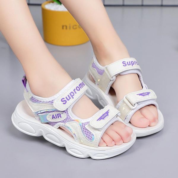 sandals girls summer korean sports beach shoes casual solid soft sole lightweight student, Black;red
sandals girls summer korean sports beach shoes casual solid soft sole lightweight student, Black;red