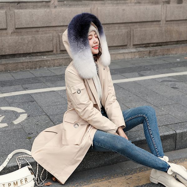 women's mid-length winter down jackets korean fashion clothes waist thickened large fur collar coat, Black
women's mid-length winter down jackets korean fashion clothes waist thickened large fur collar coat, Black