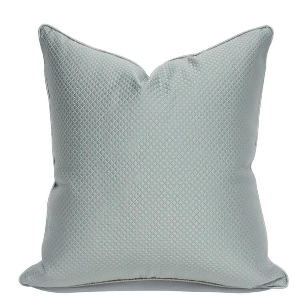 cushion/decorative pillow modern simple jacquard decorative pillowcase light green plaid cushion cover high precision model room el sofa cas