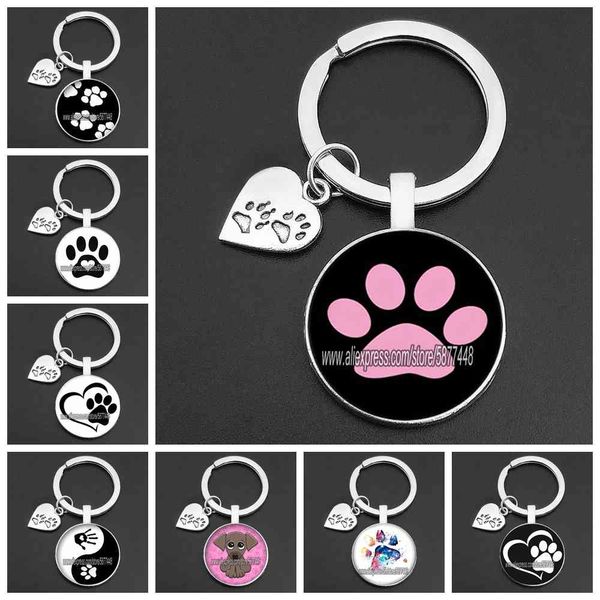 cute animal paw print glass keychain i love cat and dog pendant key ring lovely cat print car key chain gift for girl and man, Silver
cute animal paw print glass keychain i love cat and dog pendant key ring lovely cat print car key chain gift for girl and man, Silver