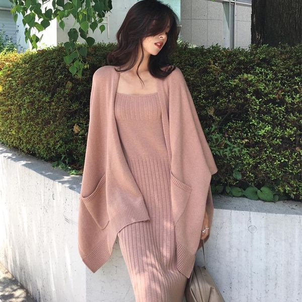 two piece dress nice autumn winter women tide fashions knit wool blends cardigan coat knitwear jackets+two sleeveless set, White
two piece dress nice autumn winter women tide fashions knit wool blends cardigan coat knitwear jackets+two sleeveless set, White