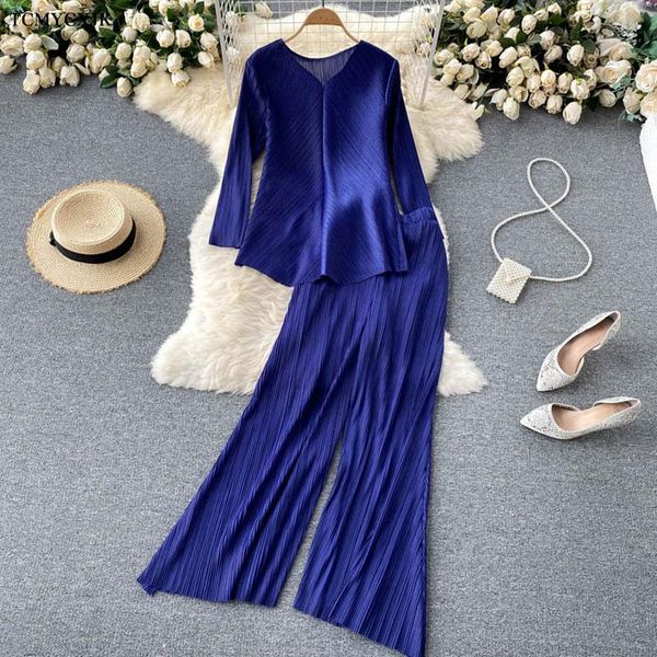 women's two piece pants summer ladies ppant suits 2021 plus size set women design sense heavy work casual pleated wide leg sets, White
women's two piece pants summer ladies ppant suits 2021 plus size set women design sense heavy work casual pleated wide leg sets, White