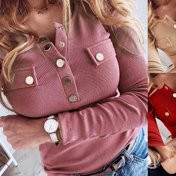 spring autumn long sleeve women shirt solid color few front button ribbed slim plus size low cut blouse, White
spring autumn long sleeve women shirt solid color few front button ribbed slim plus size low cut blouse, White