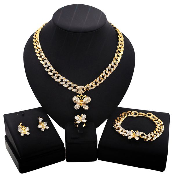 yulaili the latest butterfly shape diamond necklace earrings bracelet ring jewelry settings mother's day exquisite gift jewellery sets, Black
yulaili the latest butterfly shape diamond necklace earrings bracelet ring jewelry settings mother's day exquisite gift jewellery sets, Black