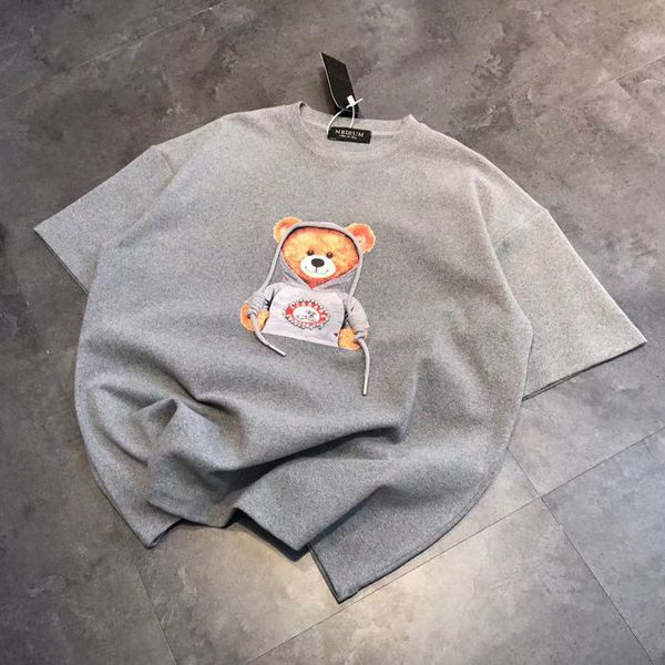 chao brand korean t-shirt spring and summer new three-dimensional rope band bear with diamond knot round neck loose casual couple short, White;black
chao brand korean t-shirt spring and summer new three-dimensional rope band bear with diamond knot round neck loose casual couple short, White;black