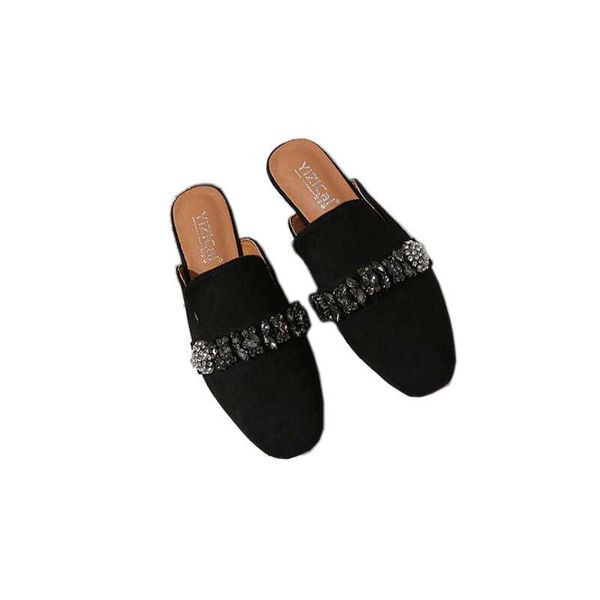 slippers 2021 women diamond summer ladies toe-covered half flat outer wear muller lazy sandals banquet shoes, Black
slippers 2021 women diamond summer ladies toe-covered half flat outer wear muller lazy sandals banquet shoes, Black