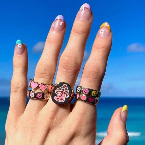 cluster rings mushroom moment ring alien flower queen smile gal luxury spring fine lucky jewelry heart clouds for women gift, Golden;silver
cluster rings mushroom moment ring alien flower queen smile gal luxury spring fine lucky jewelry heart clouds for women gift, Golden;silver