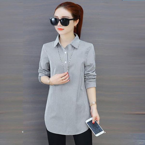 fashion spring autumn style women shirt long sleeve striped elegant casual df3415, White
fashion spring autumn style women shirt long sleeve striped elegant casual df3415, White