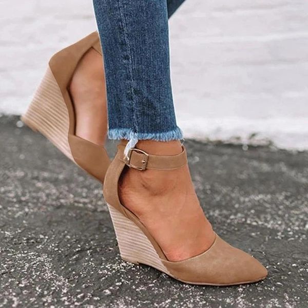 sandals 2021 summer women shoes fashion buckle solid pointed high heels casual party wedding ladies wedges rb139, Black
sandals 2021 summer women shoes fashion buckle solid pointed high heels casual party wedding ladies wedges rb139, Black