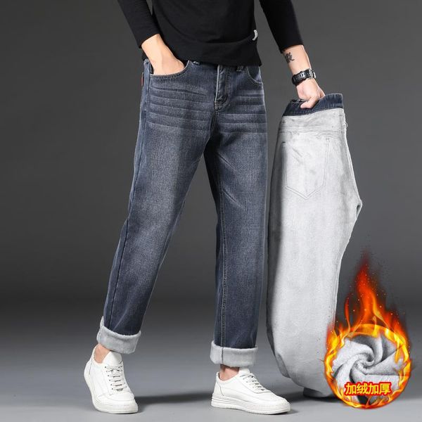 men's jeans cotton fleece business casual fashion stretch straight work classic style pants trousers male big size 28-40 44 46, Blue
men's jeans cotton fleece business casual fashion stretch straight work classic style pants trousers male big size 28-40 44 46, Blue