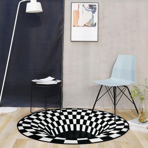 carpets mandala alfombra 3d round carpet three-dimensional black & white chair antislip stereo rug illusion mat computer vision
carpets mandala alfombra 3d round carpet three-dimensional black & white chair antislip stereo rug illusion mat computer vision