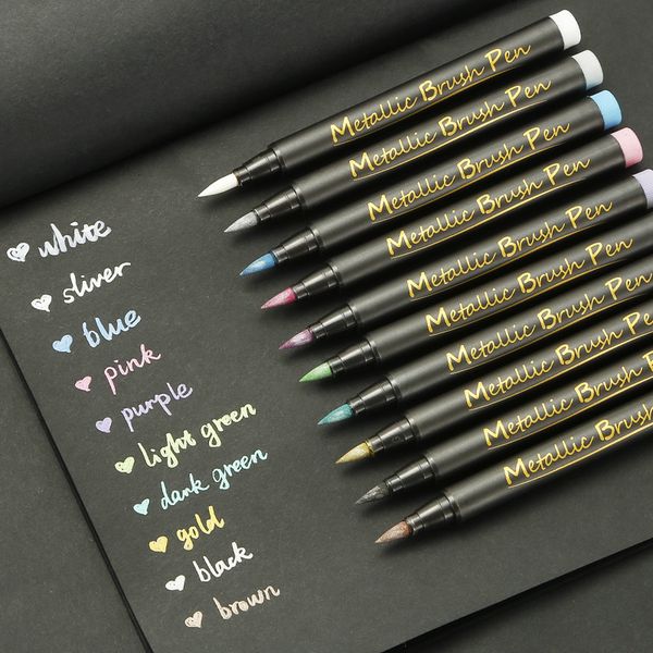 painting pens neutral 1302 metal marker water based paint soft head brush note pen 10 color suit, Black;red
painting pens neutral 1302 metal marker water based paint soft head brush note pen 10 color suit, Black;red