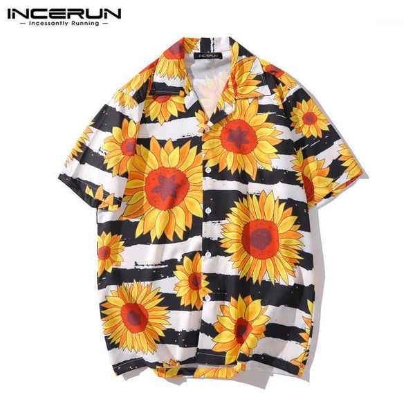 men's casual shirts 2021 summer men shirt flower print short sleeve beach vacation chic lapel breathable hawaiian loose camisa incerun1, White;black
men's casual shirts 2021 summer men shirt flower print short sleeve beach vacation chic lapel breathable hawaiian loose camisa incerun1, White;black
