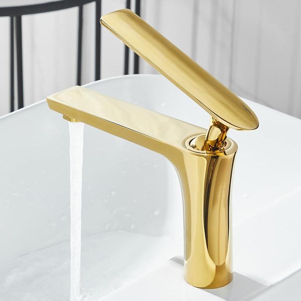 bathroom sink faucets basin faucet gold mixer tap brass and cold