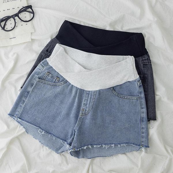 1823# summer chic ins denim maternity shorts across v belly wide leg loose clothes for pregnant women pregnancy bottoms, White
1823# summer chic ins denim maternity shorts across v belly wide leg loose clothes for pregnant women pregnancy bottoms, White