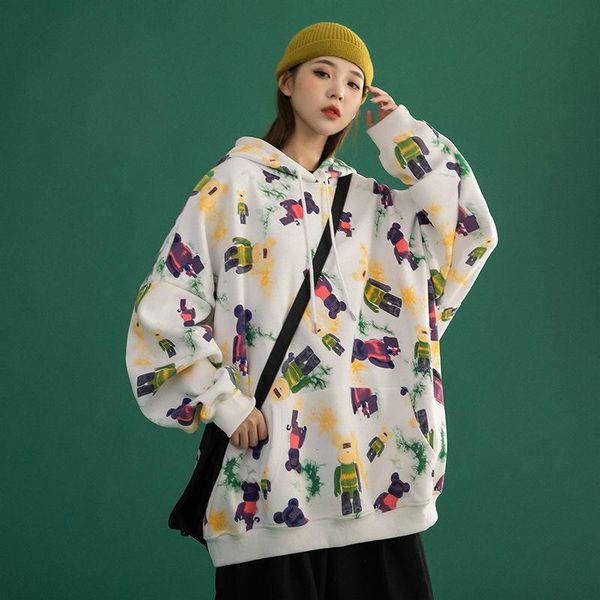 men's hoodies & sweatshirts autumn and winter harajuku long sleeve hooded sweater women's cartoon printed korean loose wearing fas, Black
men's hoodies & sweatshirts autumn and winter harajuku long sleeve hooded sweater women's cartoon printed korean loose wearing fas, Black