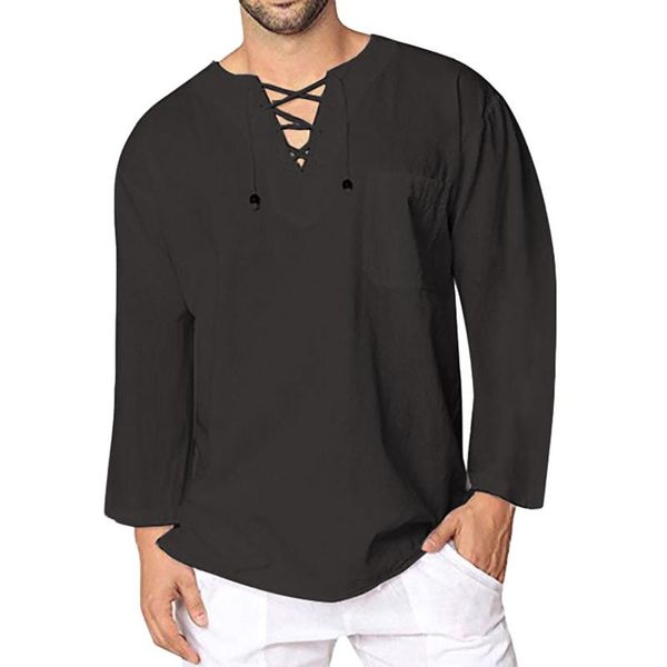 men's t-shirts oversized t shirt summer linen long sleeve solid color bandage v-neck man vintage casual fitness tees, White;black
men's t-shirts oversized t shirt summer linen long sleeve solid color bandage v-neck man vintage casual fitness tees, White;black