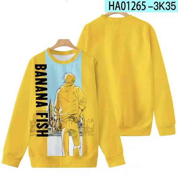women's hoodies & sweatshirts japanese anime banana fish 3d printing clothing fashion shirts around the neck long sleeve streetwear ove, Black 
women's hoodies & sweatshirts japanese anime banana fish 3d printing clothing fashion shirts around the neck long sleeve streetwear ove, Black