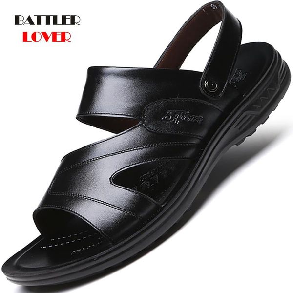 summer men sandals genuine leather shoes men's beach flat cow male black formal sandal 38-48
summer men sandals genuine leather shoes men's beach flat cow male black formal sandal 38-48