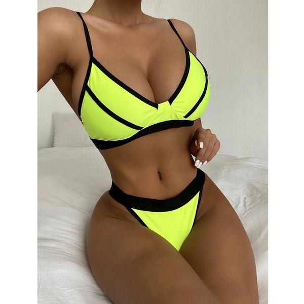 women's swimwear 2021 splicing bikini women swimsuit female two pieces set bather bathing suits summer beach wear swim lady, White;black
women's swimwear 2021 splicing bikini women swimsuit female two pieces set bather bathing suits summer beach wear swim lady, White;black
