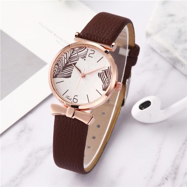 wristwatches women watches fashion casual leather strap quartz watch ladies simple style leaf pattern female clock dress wristwatch, Slivery;brown
wristwatches women watches fashion casual leather strap quartz watch ladies simple style leaf pattern female clock dress wristwatch, Slivery;brown