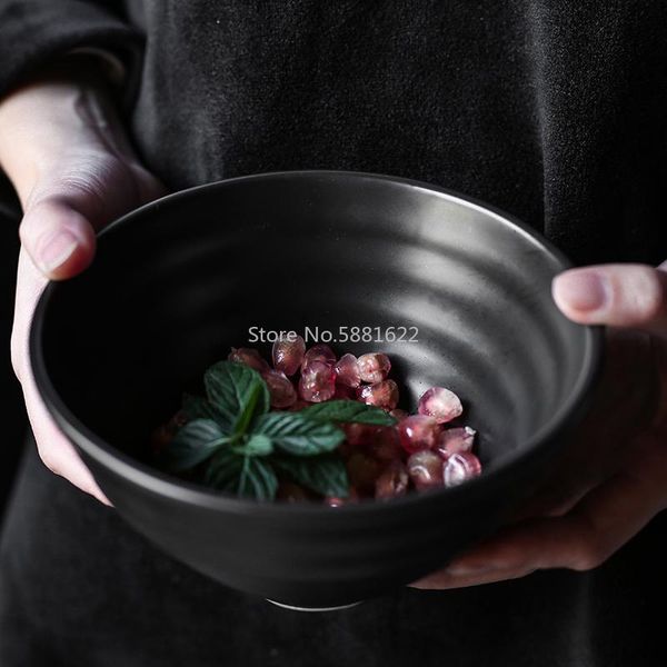 bowls ceramic matte black rice bowl noodle fruit salad home restaurant dinner
bowls ceramic matte black rice bowl noodle fruit salad home restaurant dinner