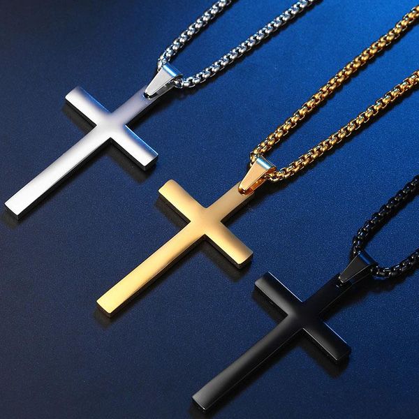 men's stainless steel gold necklace cross pendant prayer jewelry christian gifts for boyfriend necklaces, Silver
men's stainless steel gold necklace cross pendant prayer jewelry christian gifts for boyfriend necklaces, Silver