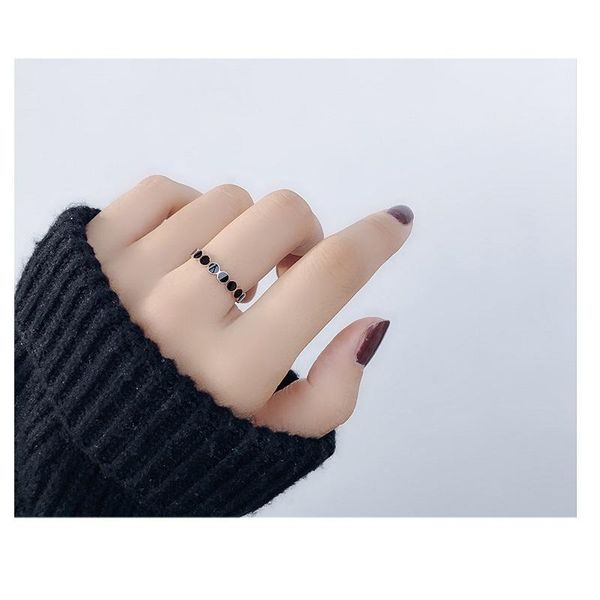 cluster rings black stainless steel ring with stone for woman girl fashion tail, Golden;silver
cluster rings black stainless steel ring with stone for woman girl fashion tail, Golden;silver