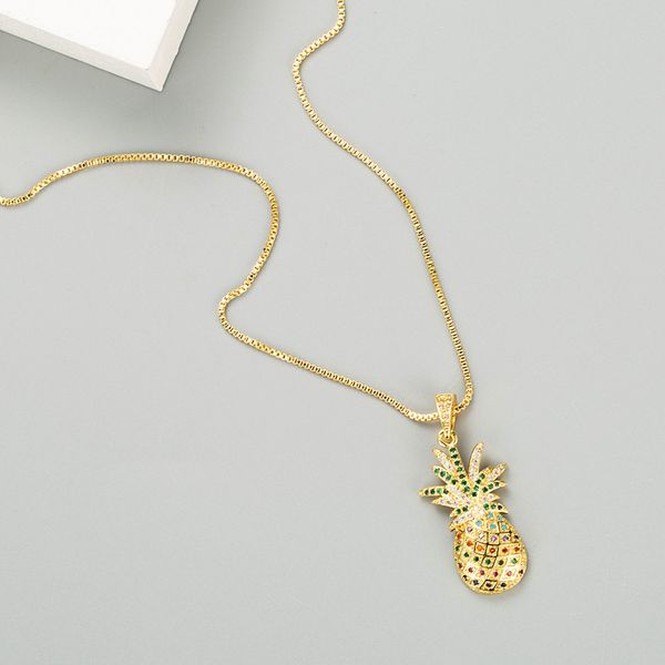 s2202 fashion jewelry tropical fruit colorful zircon pineapple pendant necklace women choker necklaces, Silver
s2202 fashion jewelry tropical fruit colorful zircon pineapple pendant necklace women choker necklaces, Silver