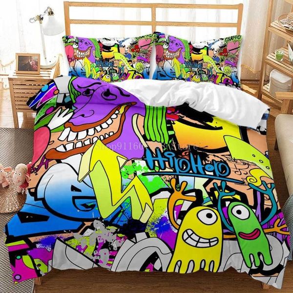 bedding sets doodling hip hop 2/3-piece set duvet cover europe size cartoon quilt with pillowcase customize design drop
bedding sets doodling hip hop 2/3-piece set duvet cover europe size cartoon quilt with pillowcase customize design drop