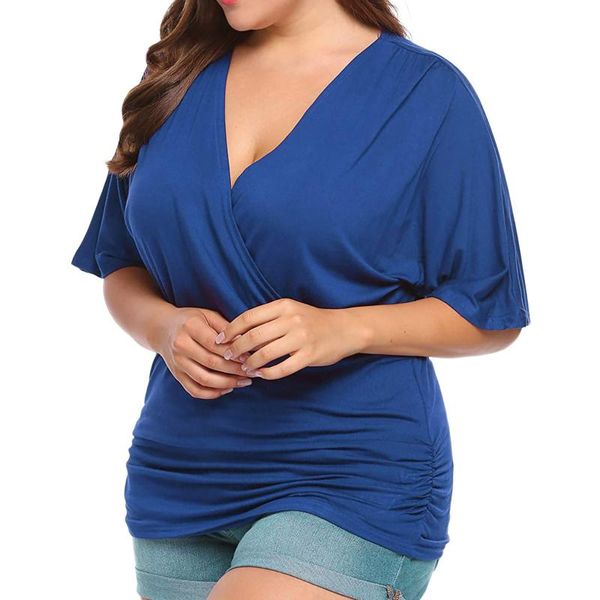 women's t-shirt women v-neck t-shirts solid color summer fashion plus size short sleeve pullover clothing blusas mujer, White
women's t-shirt women v-neck t-shirts solid color summer fashion plus size short sleeve pullover clothing blusas mujer, White